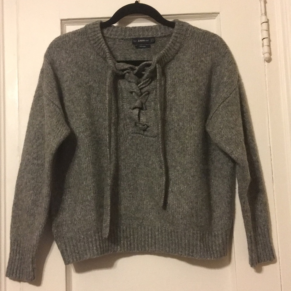 Zara Lace Up Sweater